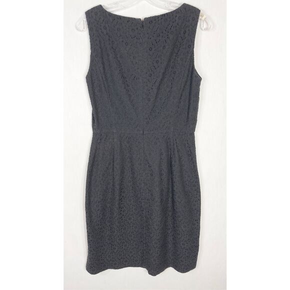 Brooks Brothers Size 8 Dress Black Lace Lined Shift Sleeveless Knee Length 446 - Picture 2 of 8